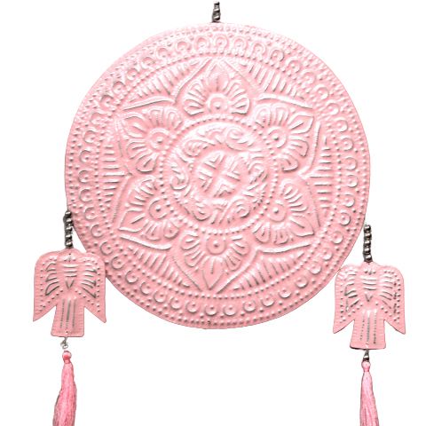 Bali Wandmobile 'Engel' – Handgefertigtes Aluminium mit Perlen in Pastell