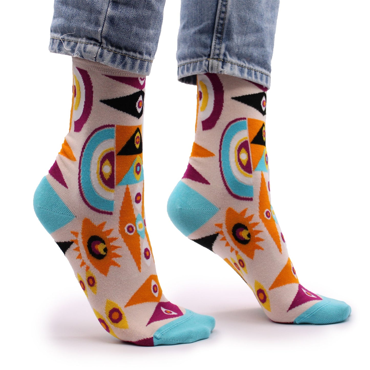 Bambus-Socken mit Böser-Auge-Motiv – Weicher Komfort & symbolischer Schutz