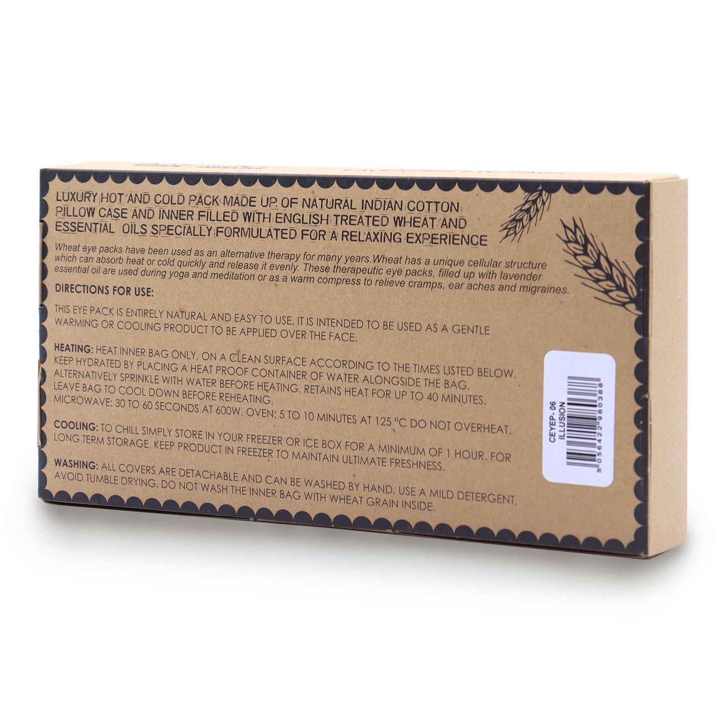 Entspannungs-Augenkissen mit Lavendelduft – Naturbaumwolle & Juco in Geschenkbox