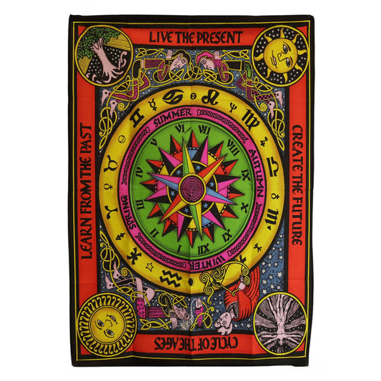 Wandbehang 'Kreis des Lebens' aus Baumwolle – 70 x 110 cm