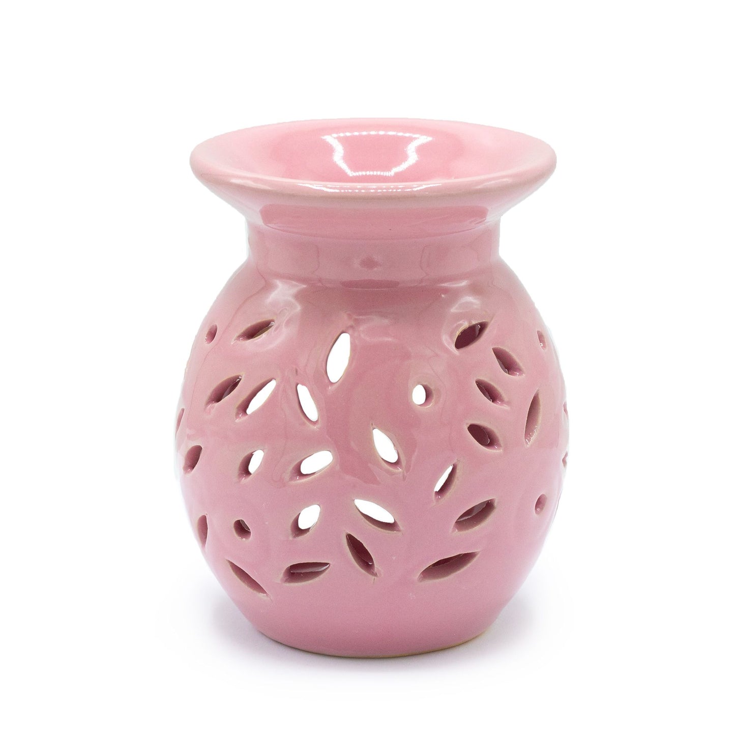 Keramik-Duftlampe 'Zarte Rose' – Dekorativer Ölbrenner für Wohlfühl-Düfte