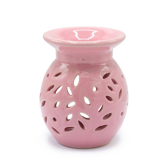 Keramik-Duftlampe 'Zarte Rose' – Dekorativer Ölbrenner für Wohlfühl-Düfte