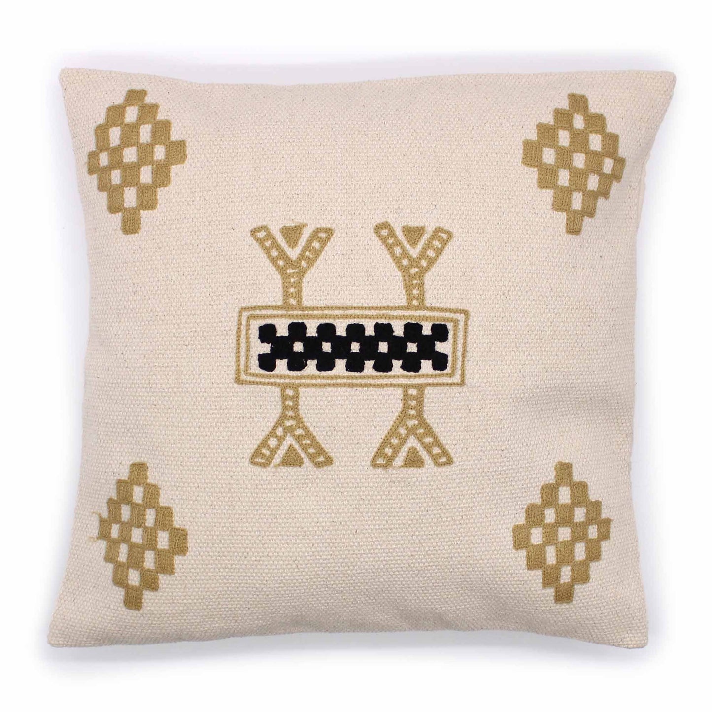 Kissenbezug Berber Design 45x45 cm - Handgewebt aus Baumwolle