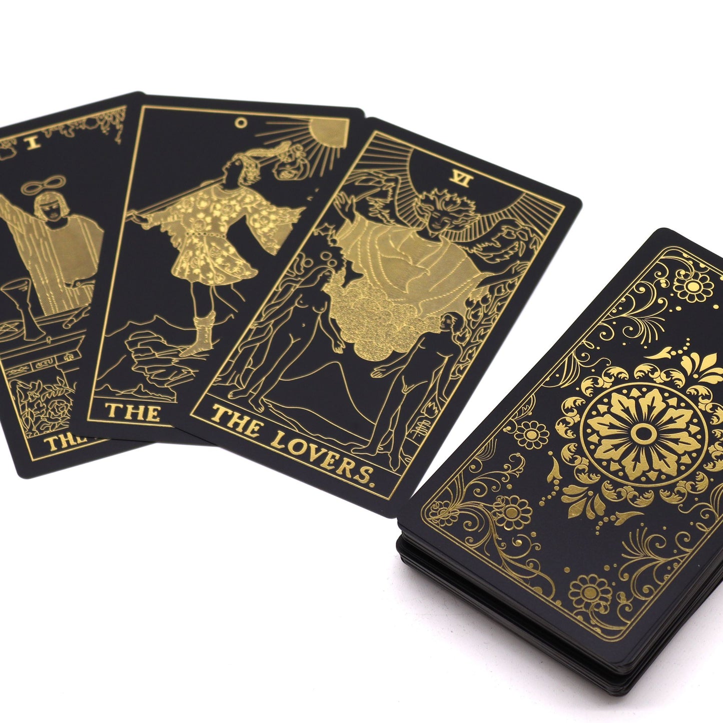 Tarot-Set 'Goldfolien' – 78 Karten mit Anleitungsbuch in Geschenkbox
