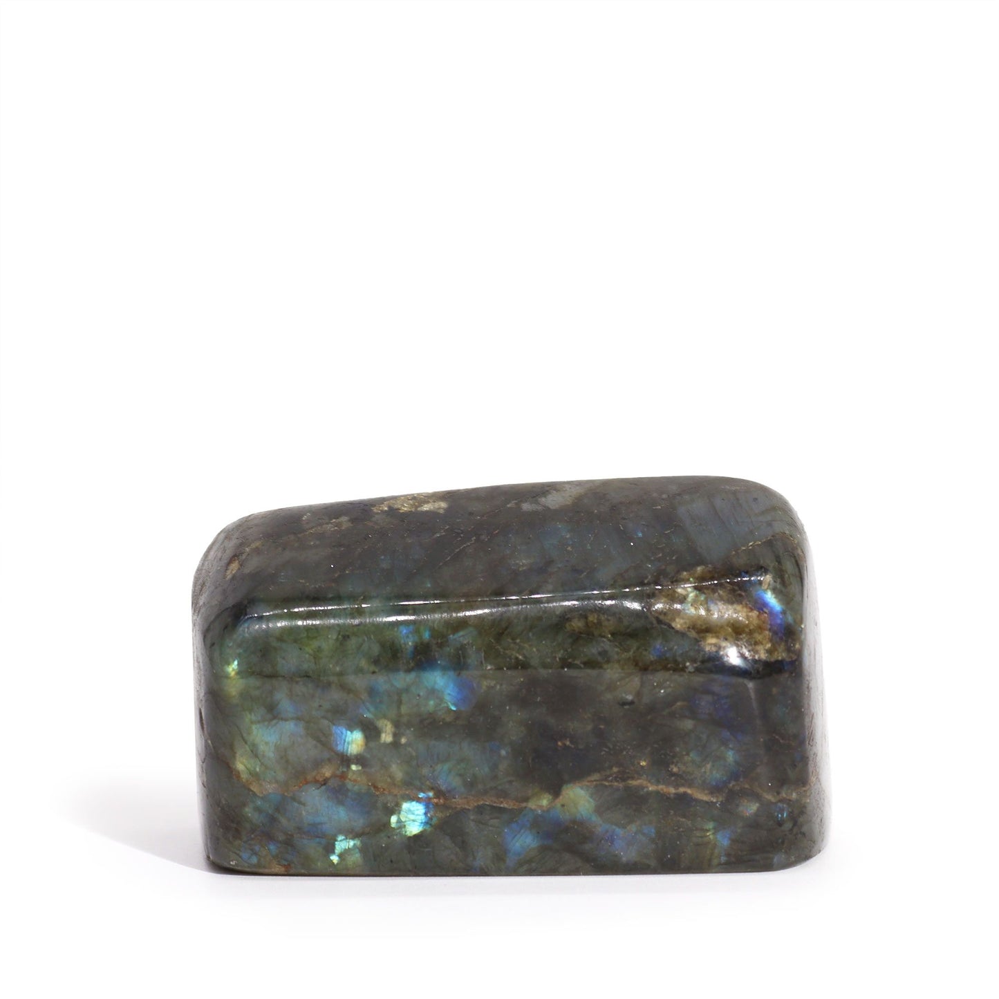 Labradorit Dekorstein aus Madagaskar – Handpoliert, 65-90 mm, 250-370 g