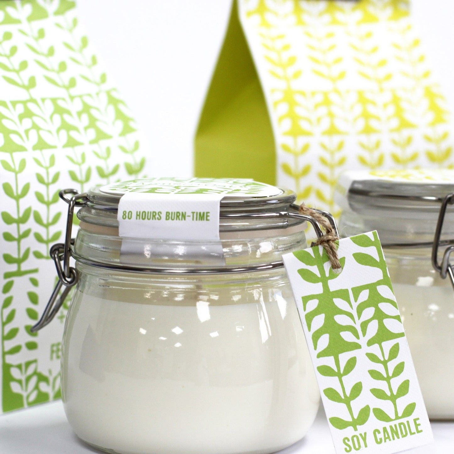 Windermere Designerglas-Kerze aus Sojawachs