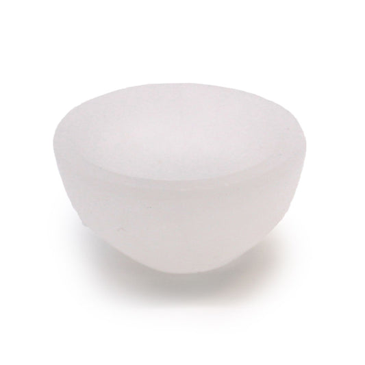 Selenit-Schale rund, 6 cm – Handgefertigtes Naturstein-Unikat