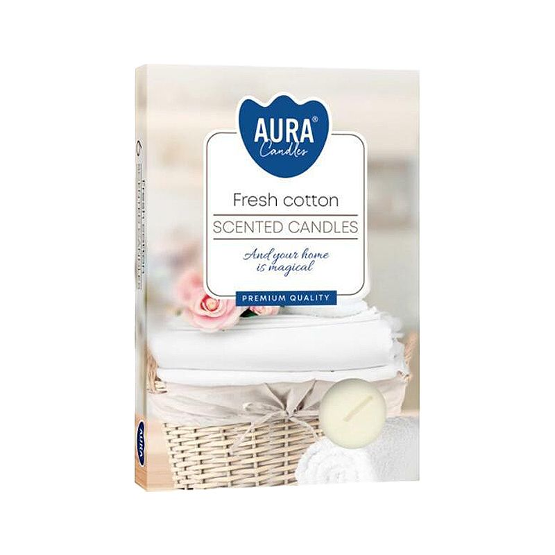Duft-Teelichter Fresh Cotton – Set mit 6 Stück für frische Atmosphäre