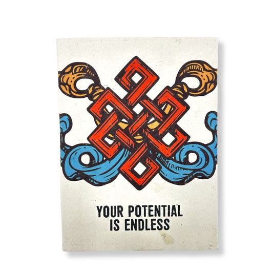 Inspirationsbuch aus Lokta-Papier – 'Your Potential is Endless'