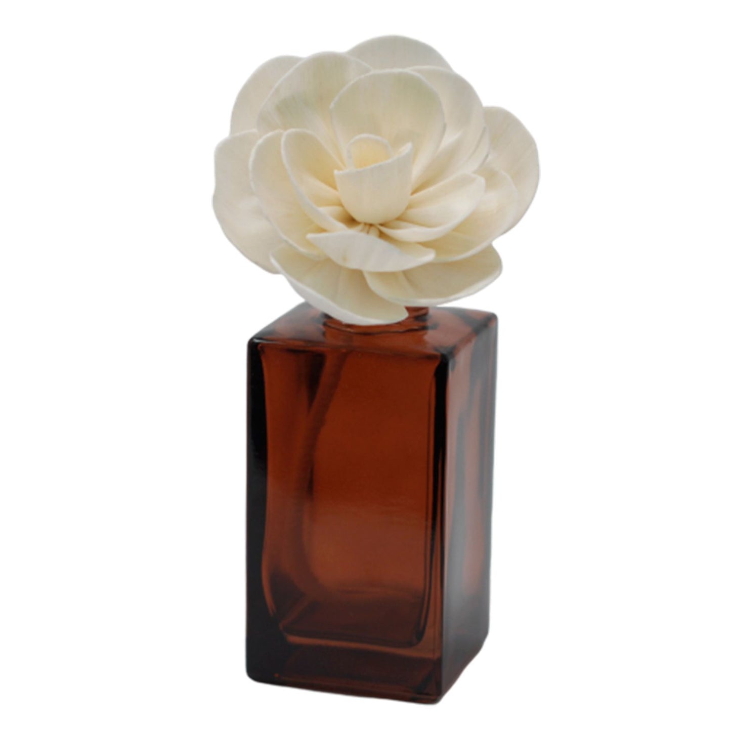 Natürliche Duftblüte Lotus - Handgefertigte Solaholz-Blüte mit Baumwollfaden