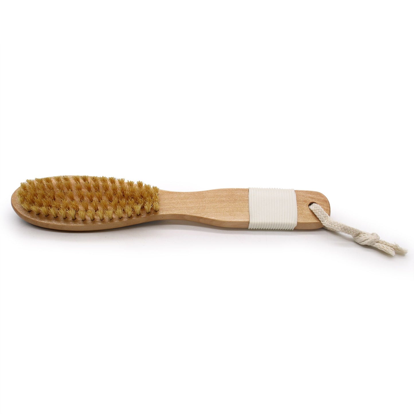 Natürliche Peeling-Bürste mit integrierter Feile aus Holz