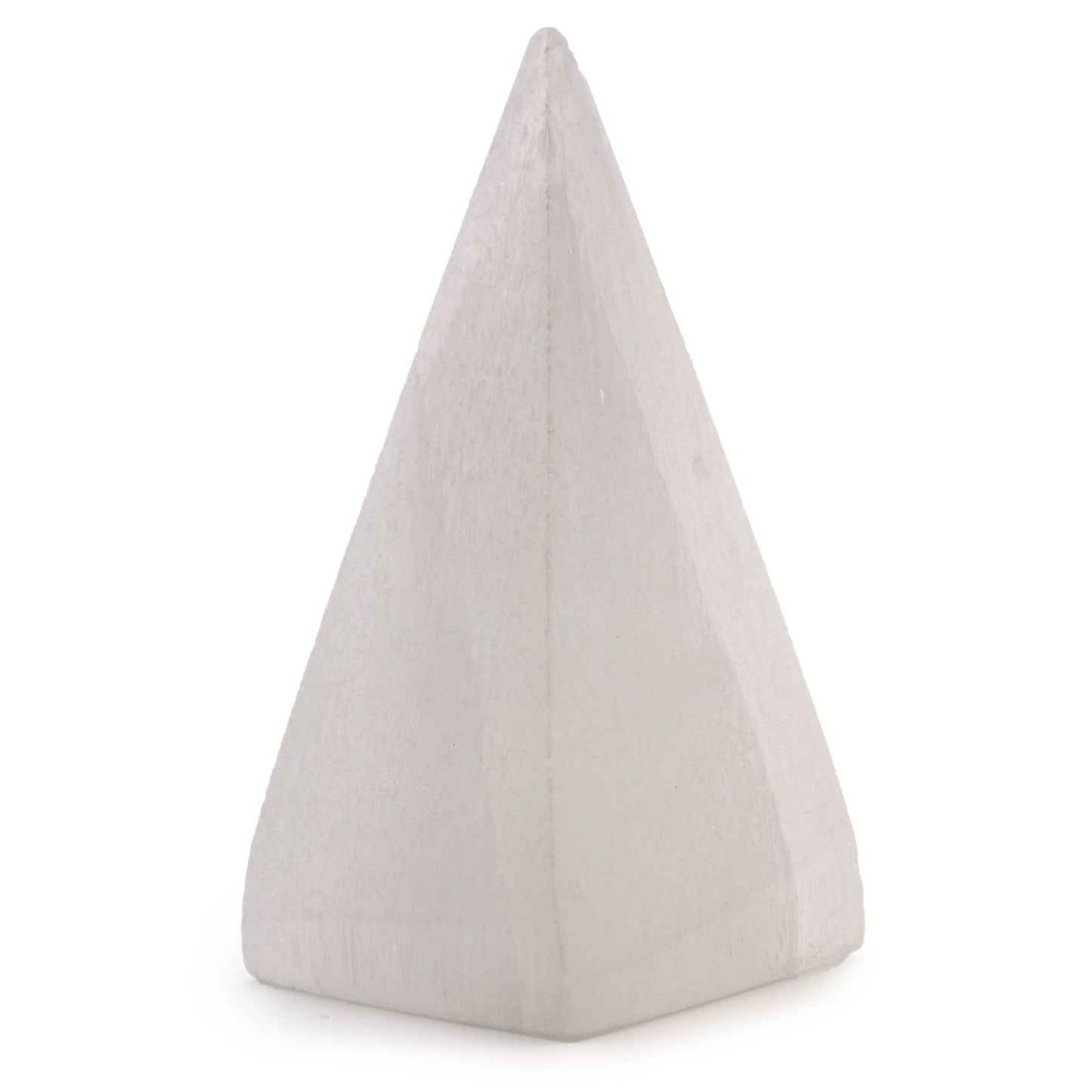 Handgefertigte Selenit-Pyramide 10 cm – Energetischer Kristall für Klarheit