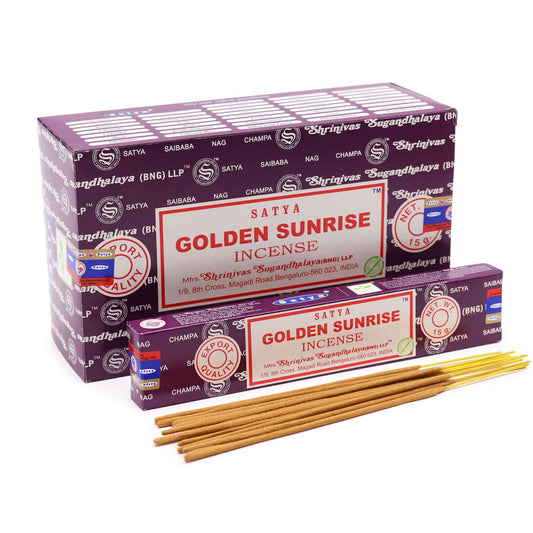 Satya Räucherstäbchen Goldener Sonnenaufgang - Handgerollt, ca. 15 Stück