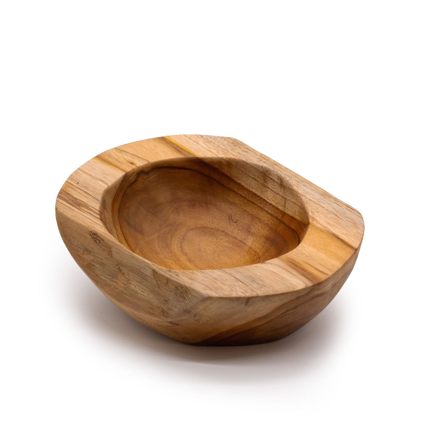 Schälchen aus Teakholz, naturgeformt - 20 cm Durchmesser