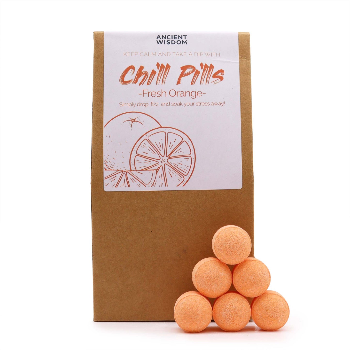 Fresh Orange Mini-Badebomben Geschenkset – 30 Stück für sprudelnde Frische