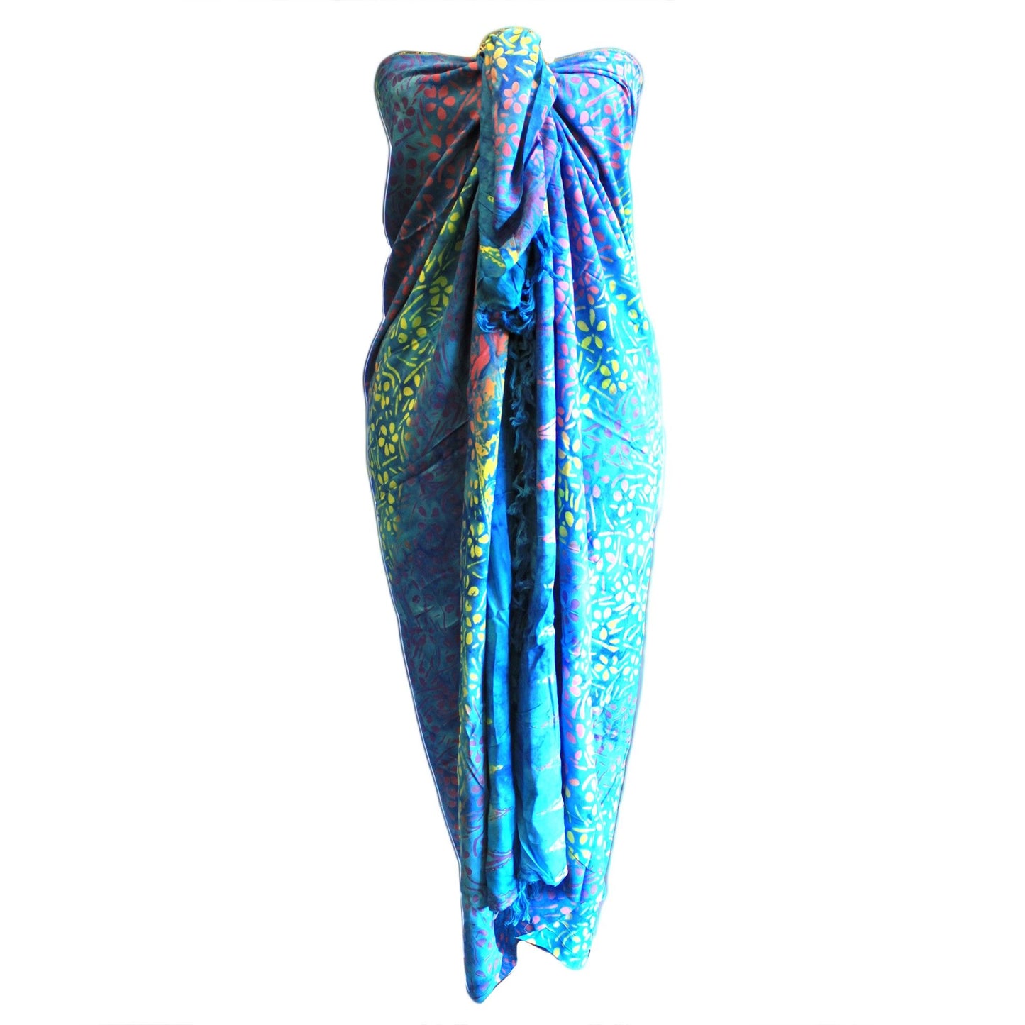 Set 'Blütenzauber' - 4 handbemalte Rayon-Sarongs in XL