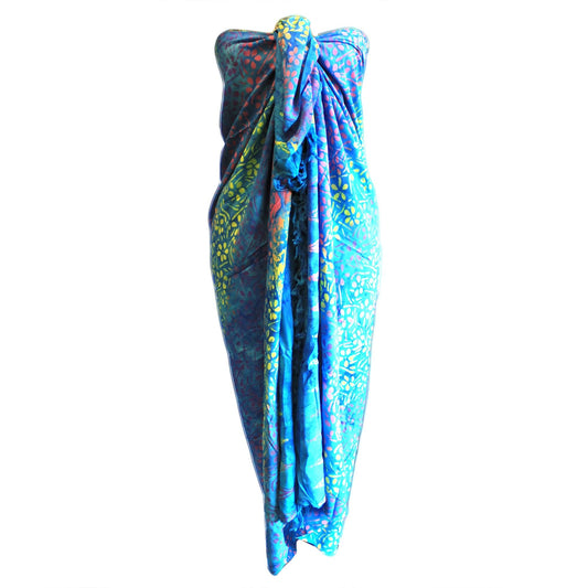 Set 'Blütenzauber' - 4 handbemalte Rayon-Sarongs in XL