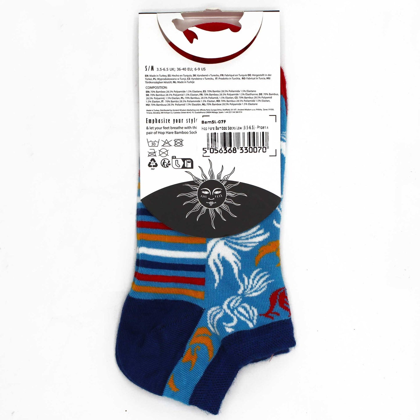 Hop Hare Bambus-Socken Low - Phönix Design | Größe 41-46