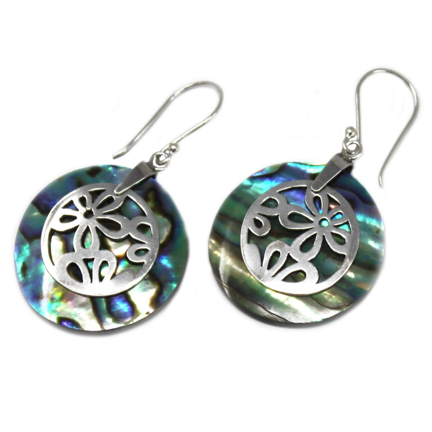 Ohrringe Abalone-Blüten – Handgefertigt aus Sterlingsilber und Perlmutt