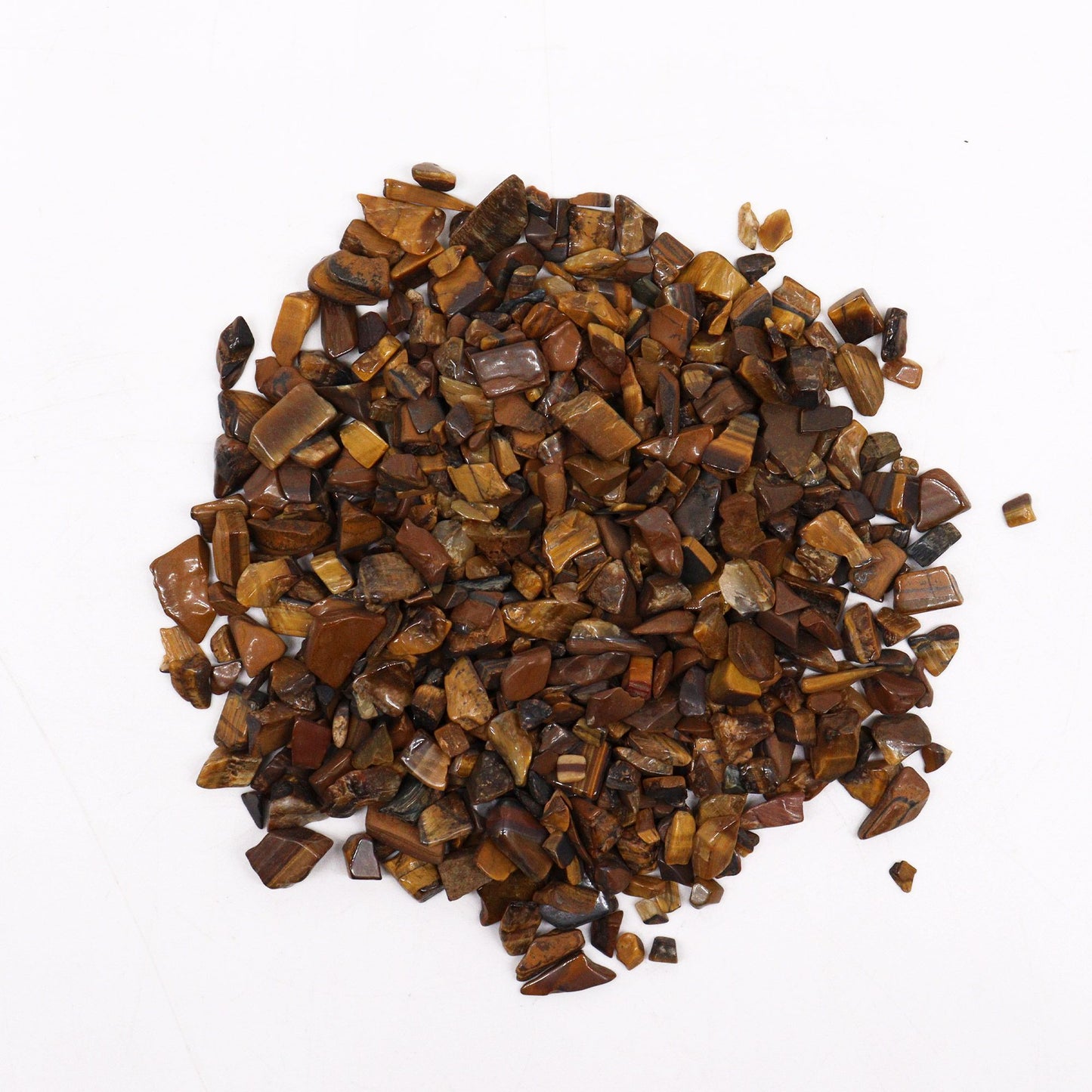 Natürliche Tigerauge-Steinchen 1kg - Dekorative Edelsteinchips in Gold & Braun