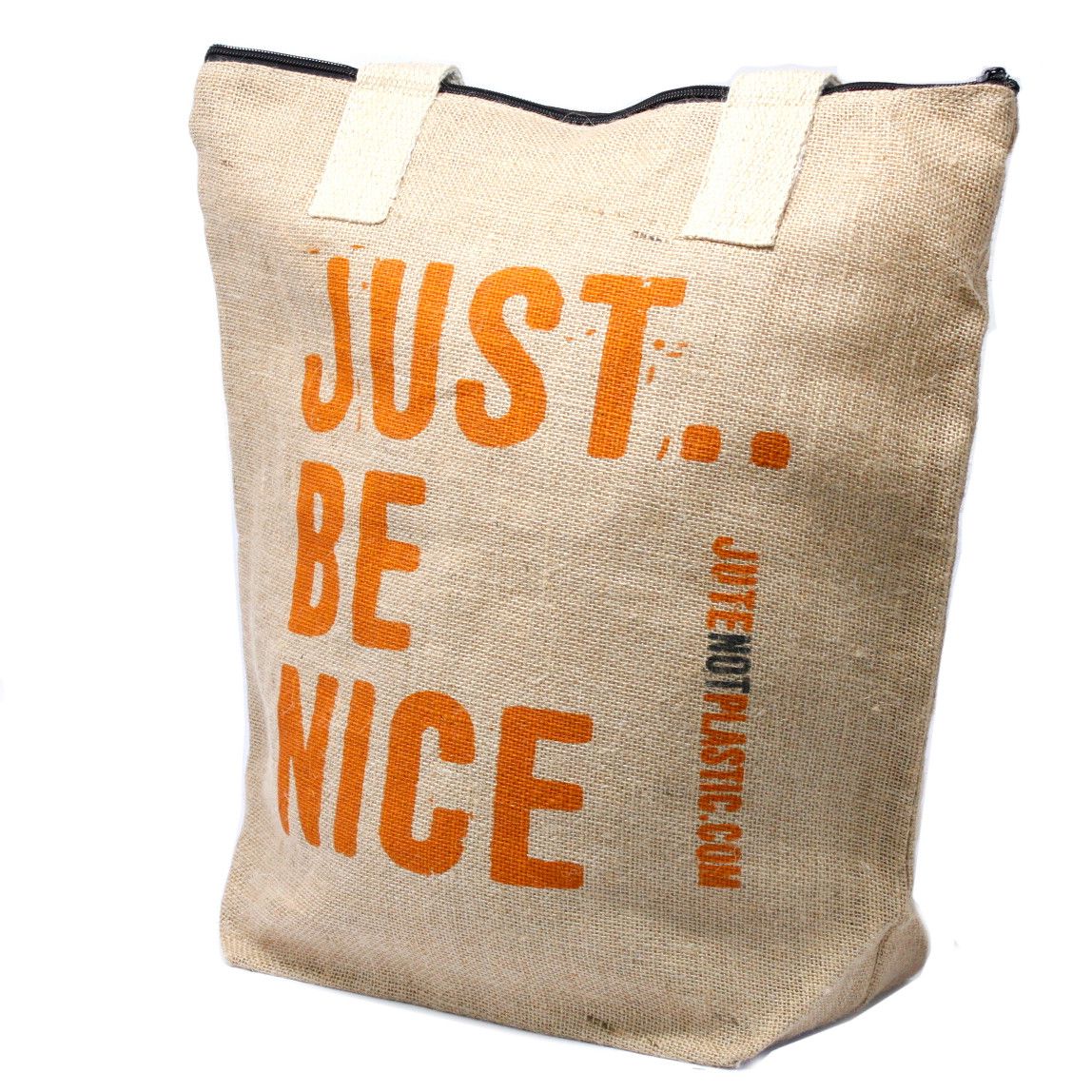 JuteNotPlastic EcoChic – Stilvolle Jute-Tasche mit Reißverschluss