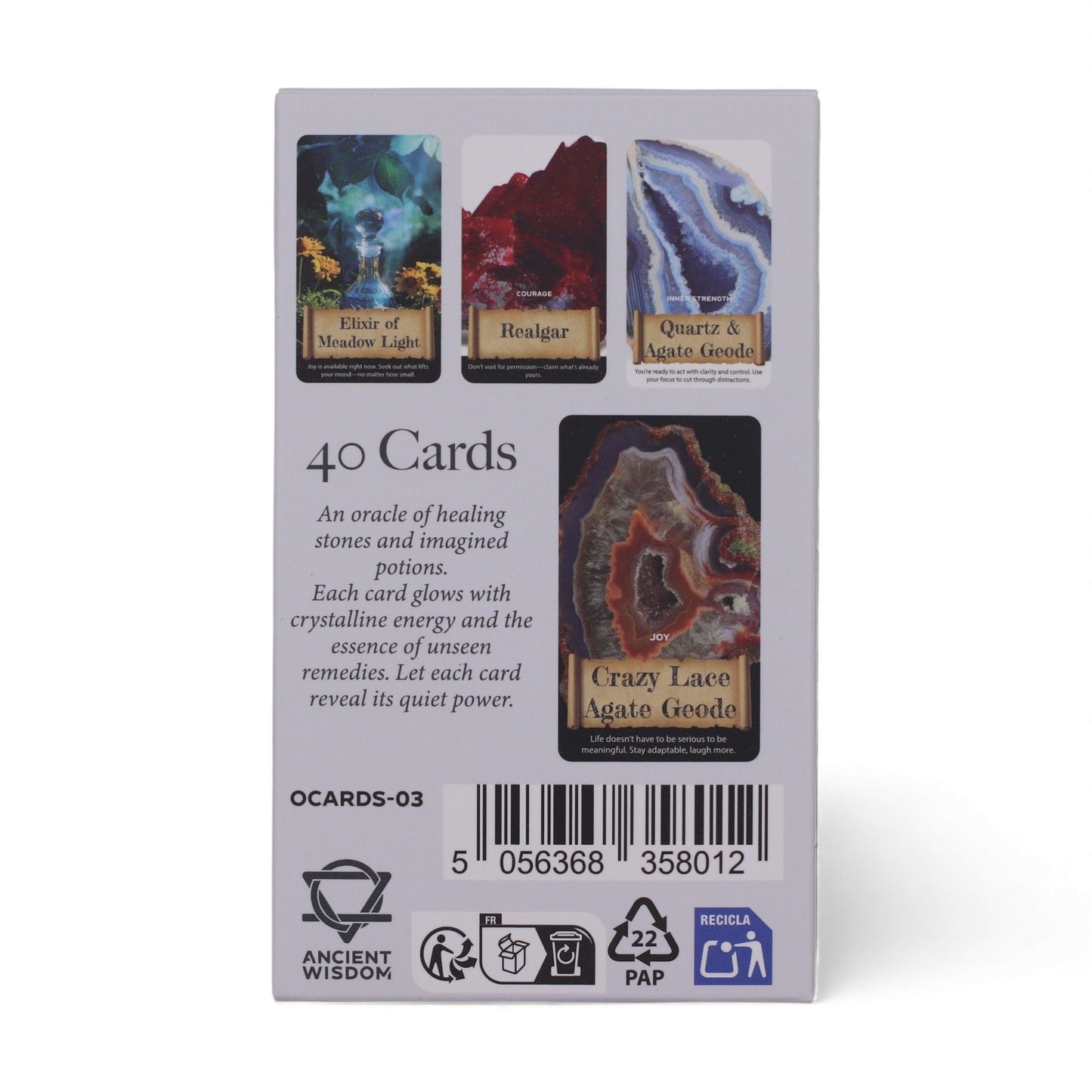Orakelkarten-Set Kristalle & Elixire – 40 Karten für innere Ruhe und Inspiration