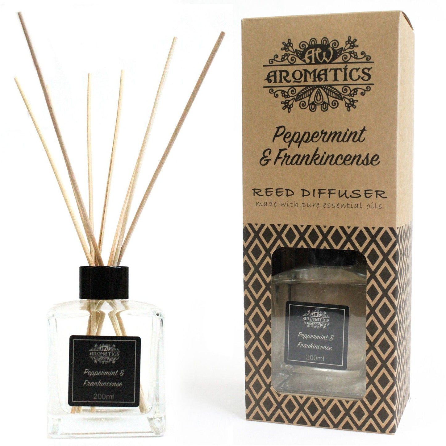 Rattan-Duftdiffusor Minze & Weihrauch – Natürlicher Raumduft für 12 Wochen