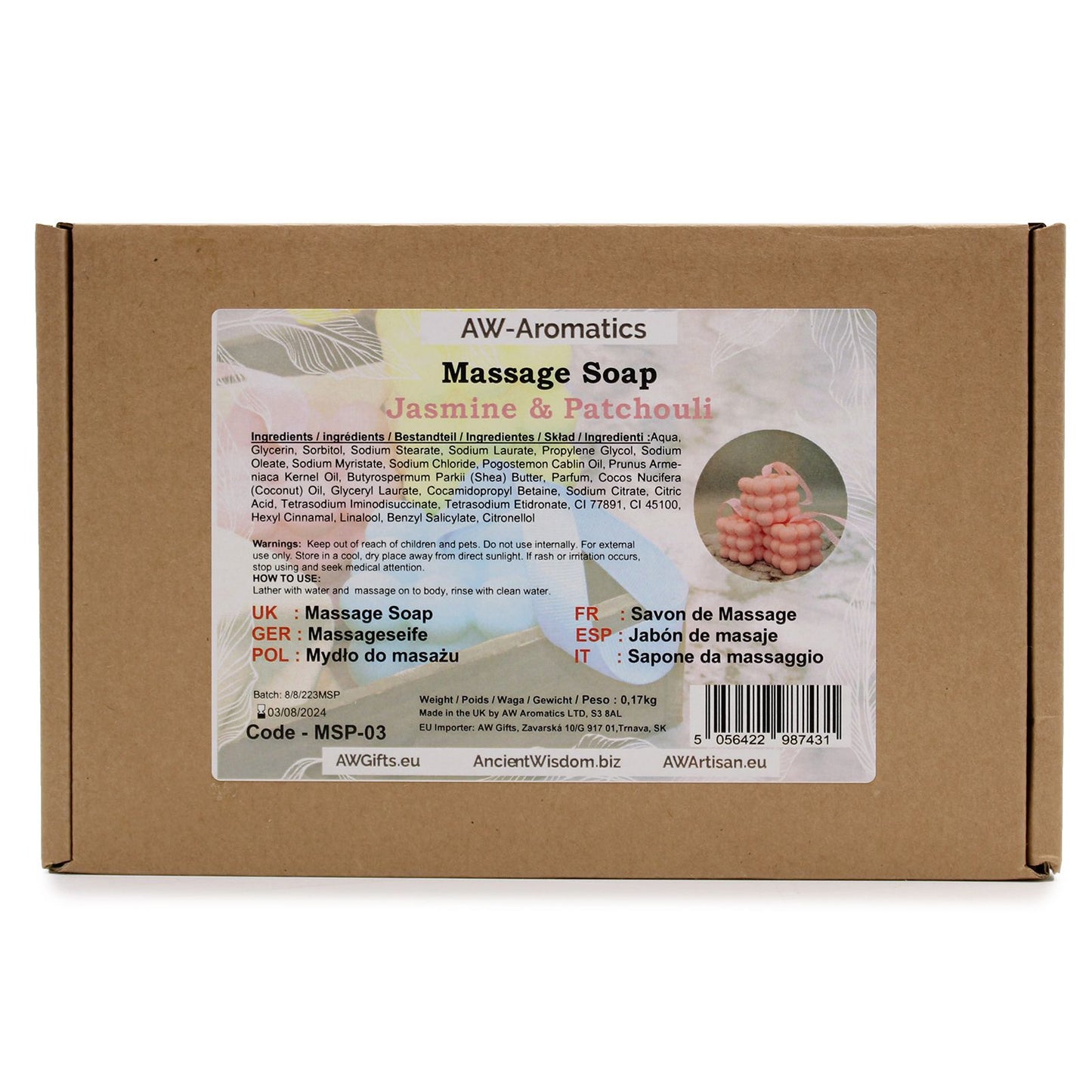 Massageseife Jasmin & Patchouli – Verwöhnende Pflege mit Sheabutter