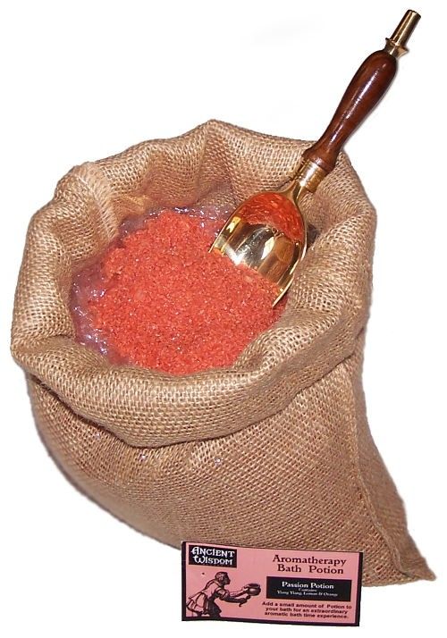 Sinnliches Badesalz 'Passion Potion' (7 kg) im Naturjutesack – Ylang Ylang & Zitrus-Duft