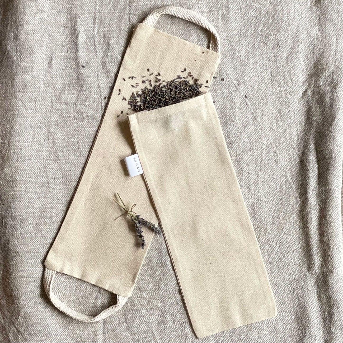Leerbezug für Weizenkissen aus Baumwolle | 40x14 cm | Mit praktischen Griffen