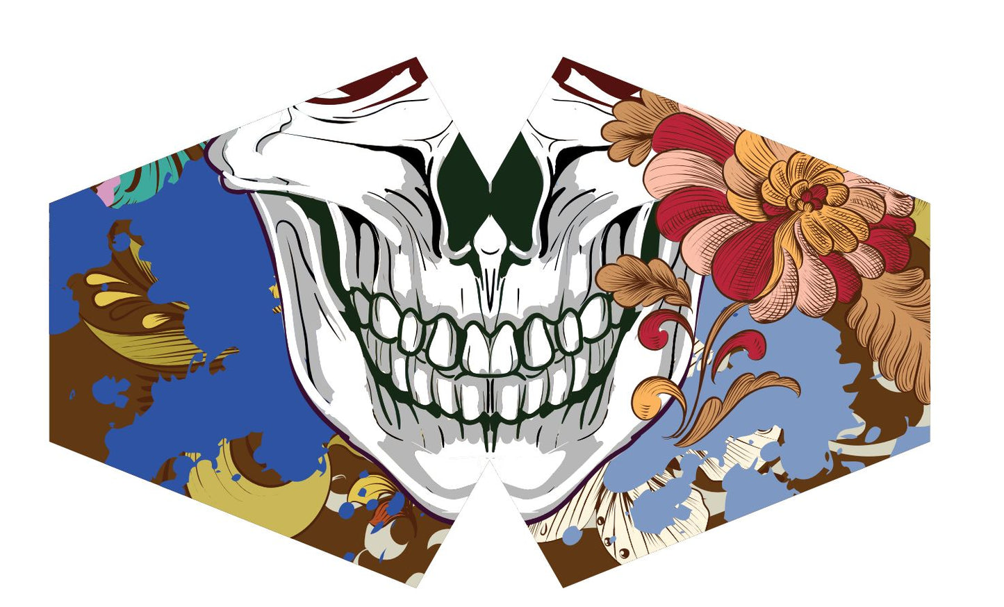 Wiederverwendbare Alltagsmaske mit Calavera-Muster – Stilvoller Begleiter für Erwachsene