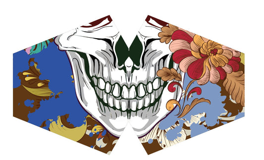 Wiederverwendbare Alltagsmaske mit Calavera-Muster – Stilvoller Begleiter für Erwachsene