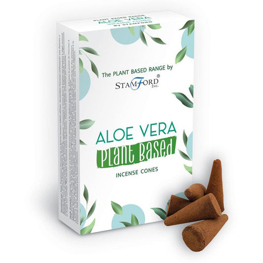 Pflanzenbasierte Räucherkegel Aloe Vera - 12 Stück, 30 Min. Brenndauer