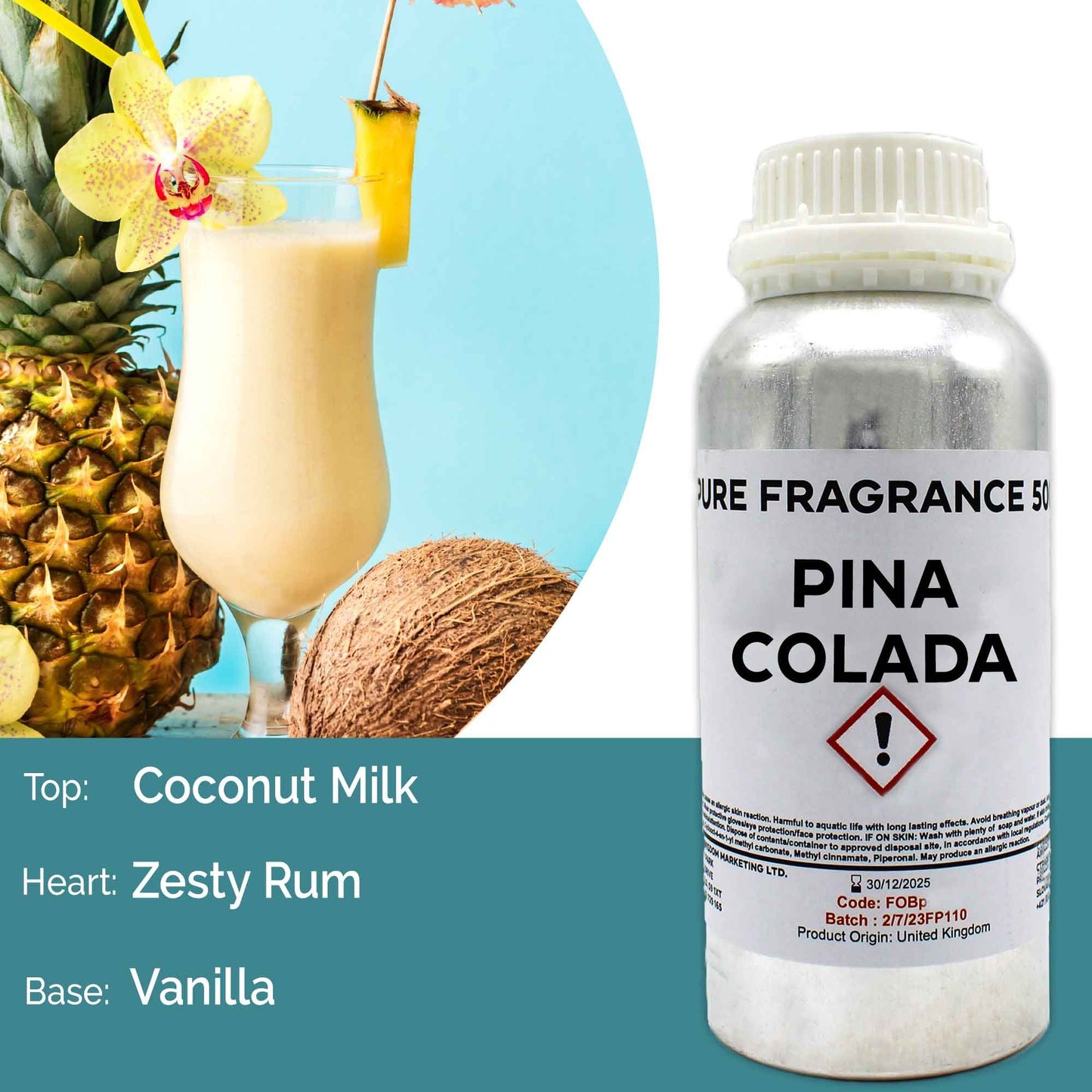 Pina Colada Duftkonzentrat – 500ml reines Parfümöl für Wohlfühlaromen