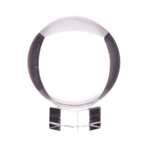 Kristallkugel 'Seelenblick' 80 mm mit Metall-Sockel