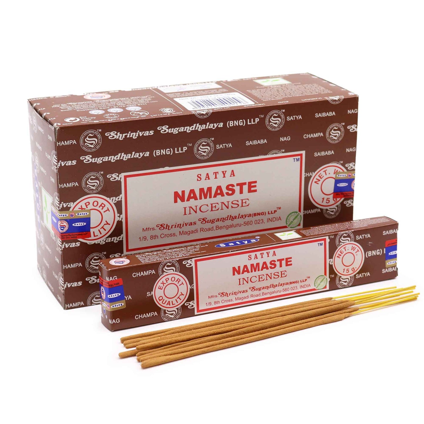 Satya Namaste Räucherstäbchen - 15 Stück für Harmonie & Wohlbefinden