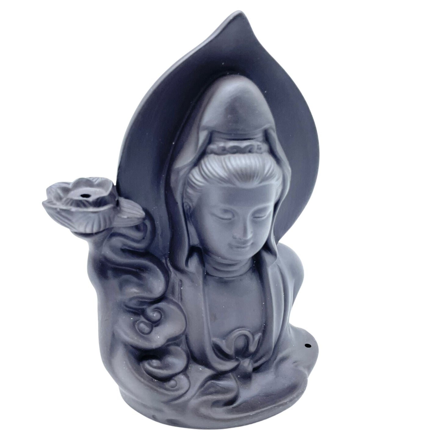 Keramik Räucherbrunnen 'Zen Buddha' mit Rauchkaskade