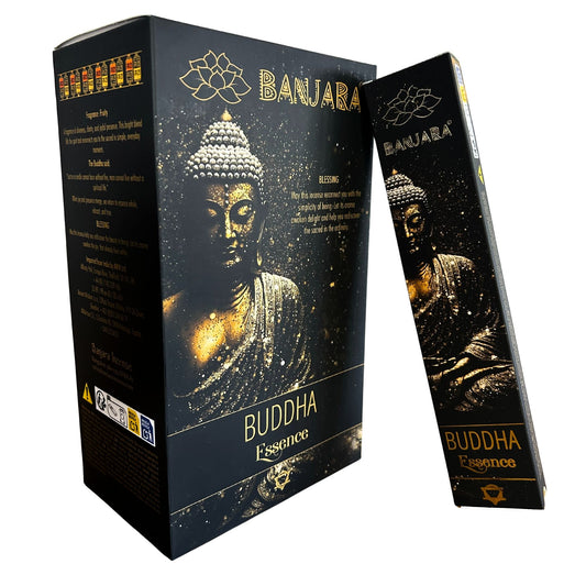 Buddha Essence Räucherstäbchen – Handgefertigte Duftstäbchen aus Indien, 12 Stück