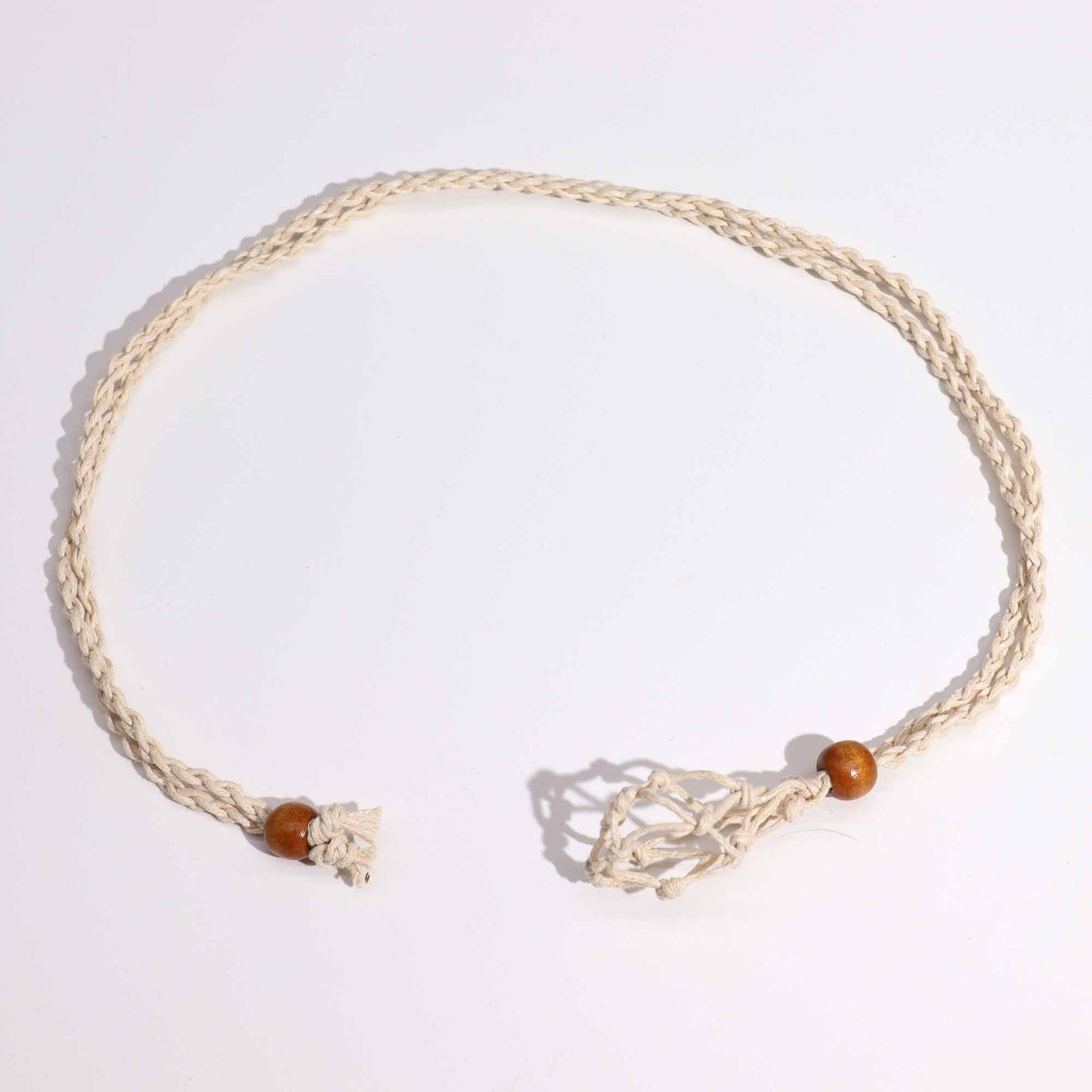 Makramee-Edelsteinband Set – 11 Farben Wachsbaumwolle mit Holzperlen