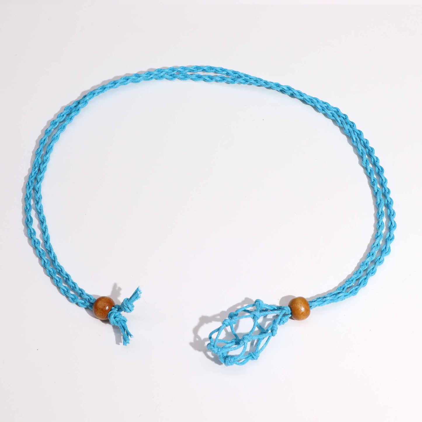 Makramee-Edelsteinband Set – 11 Farben Wachsbaumwolle mit Holzperlen