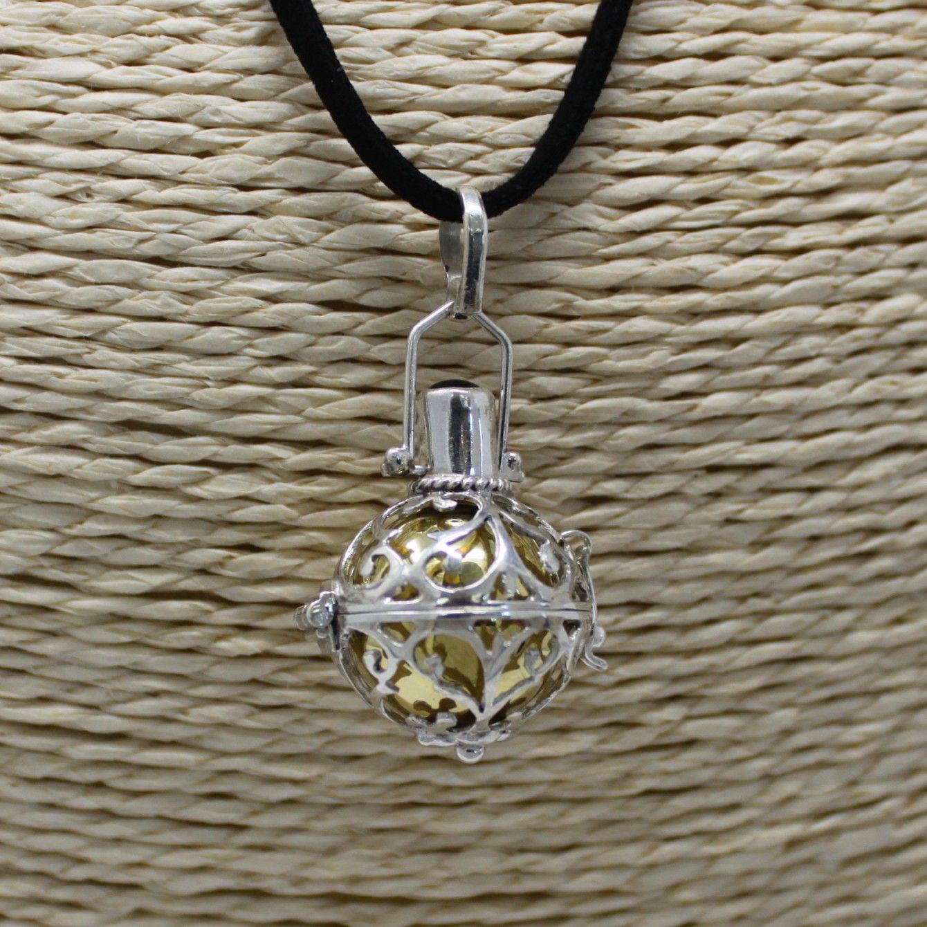 Engelsglocke 'Abendruhe' Anhänger aus 925er Sterlingsilber – 18mm persönlicher Talisman