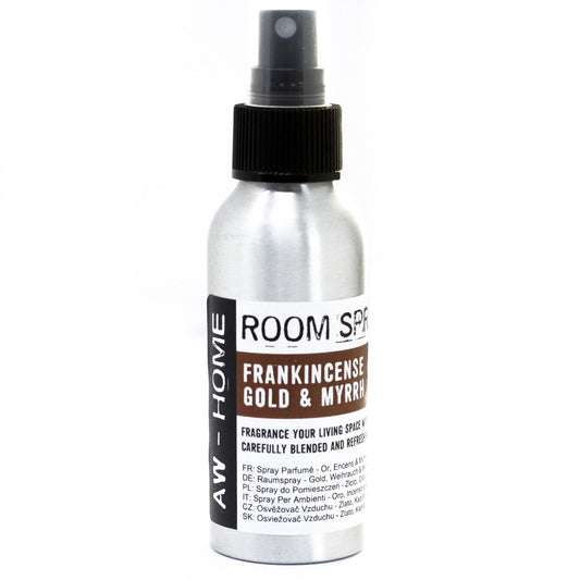 Raumspray Gold, Weihrauch & Myrrhe – 100ml für ein behagliches Zuhause