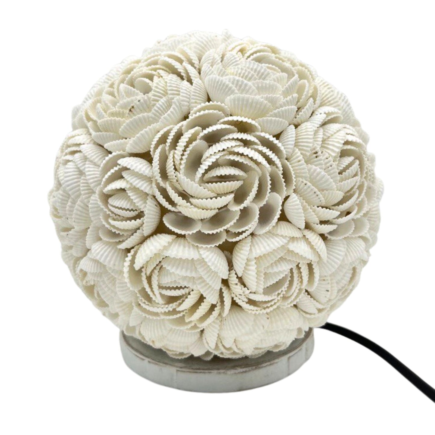 Muschel-Lampe 'Rose Globe' - 15cm - Handgefertigt in Bali