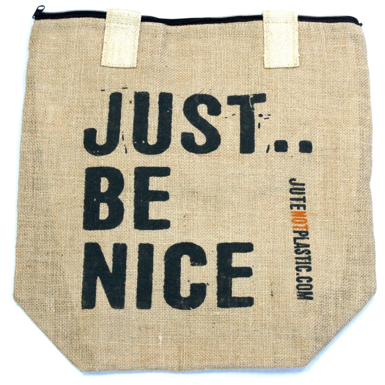 JuteNotPlastic EcoChic – Stilvolle Jute-Tasche mit Reißverschluss