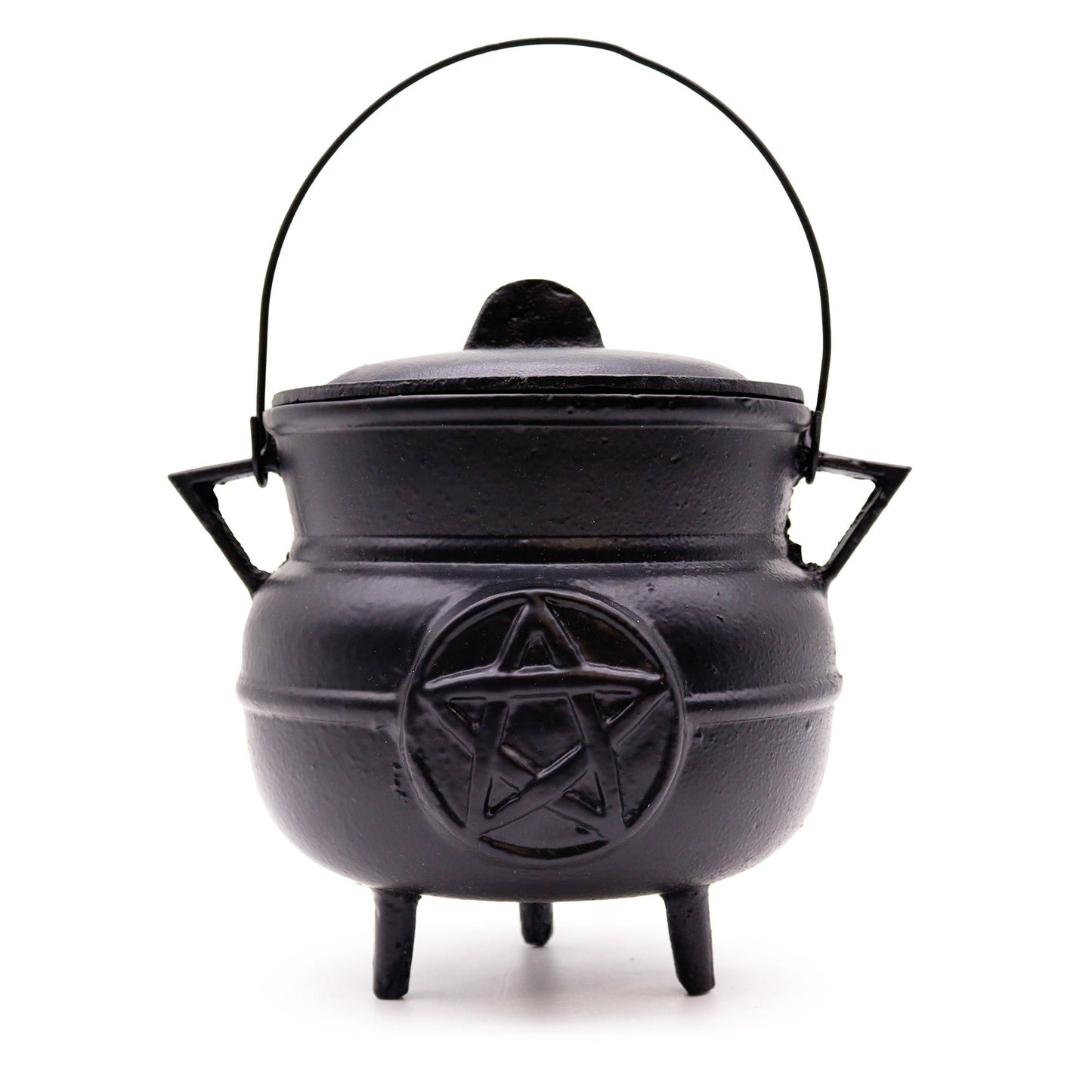 Massiver Gusseisen-Kessel mit Pentagramm – Für kraftvolle Rituale (21 cm)