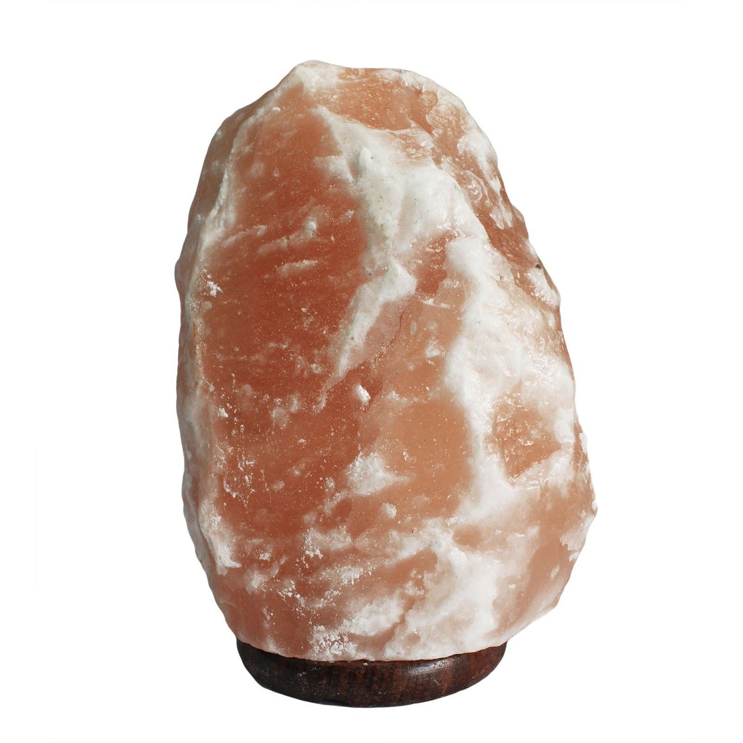 Natursalz-Lampe aus dem Himalaya mit Holzsockel – 8-10 kg, inkl. LED