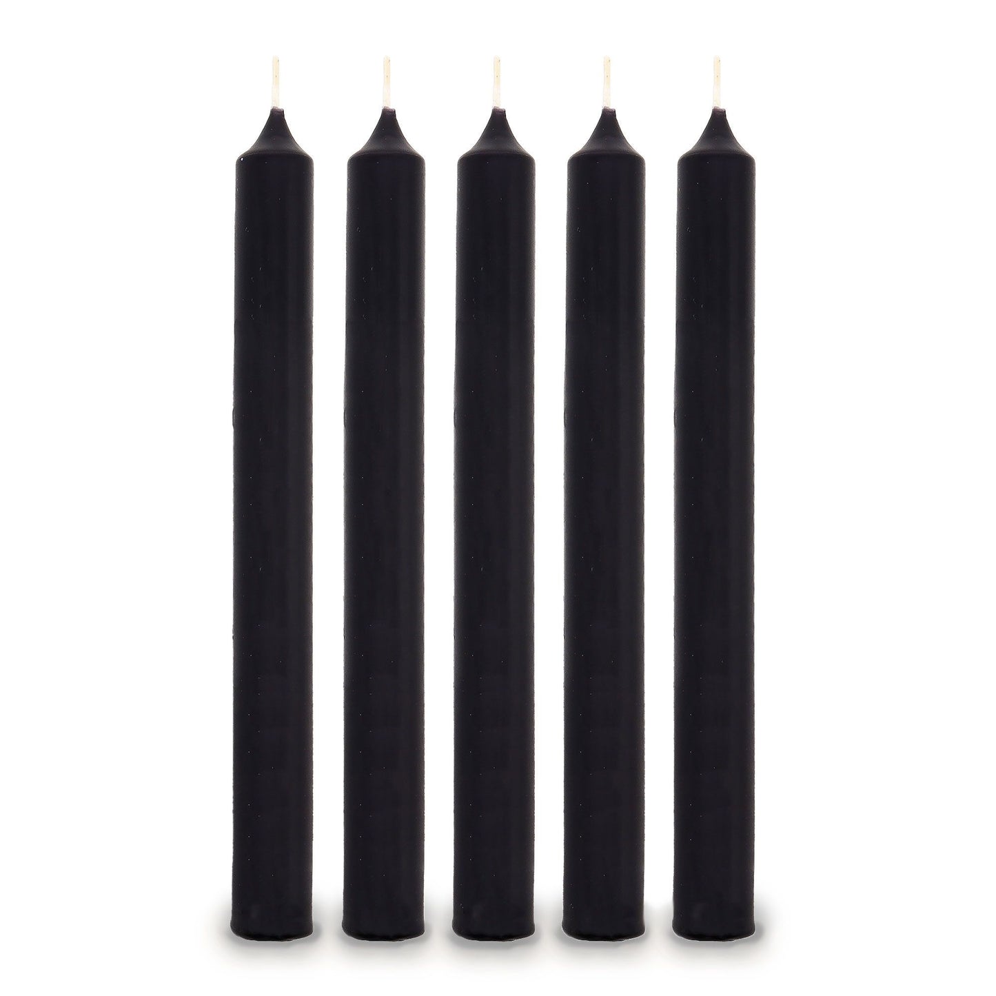 Set aus 5 schwarzen Abendkerzen für elegante Tischdekoration