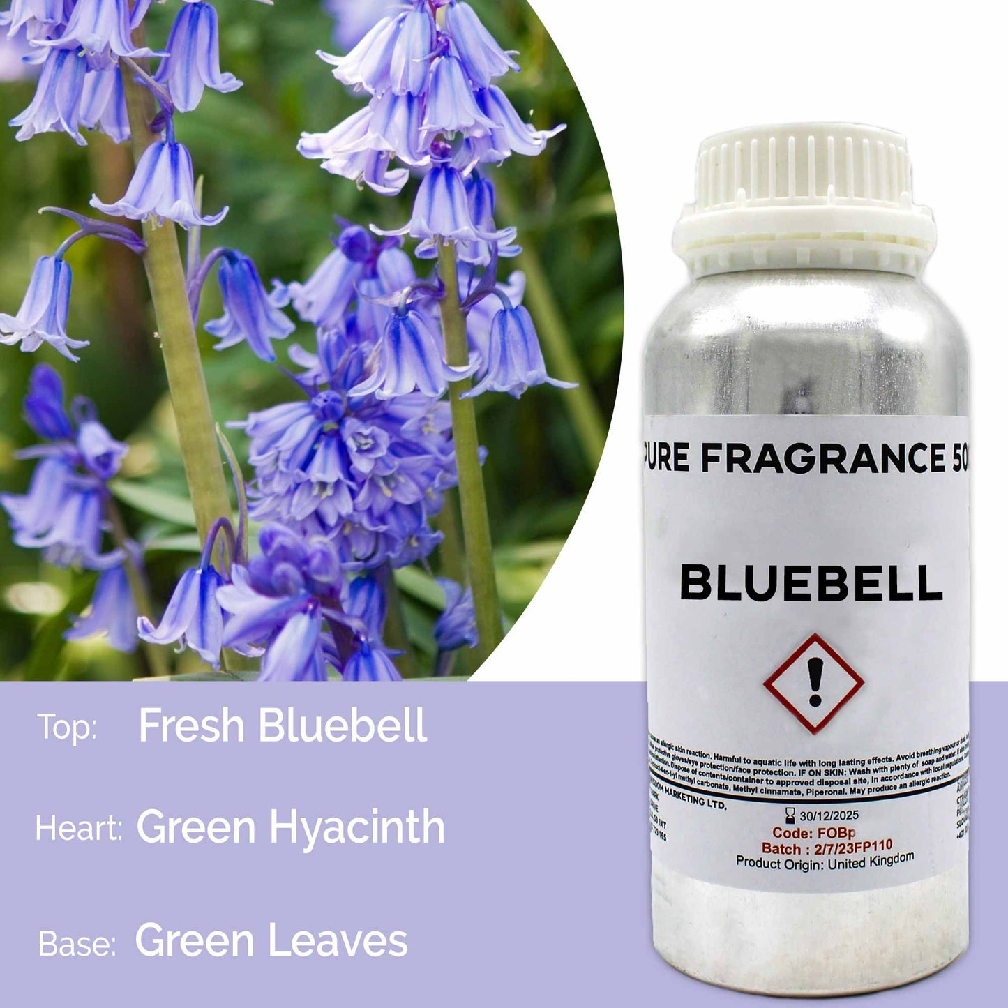 Reines Duftöl Blau-Glockenblume - Hochkonzentriert, 500ml Flakon