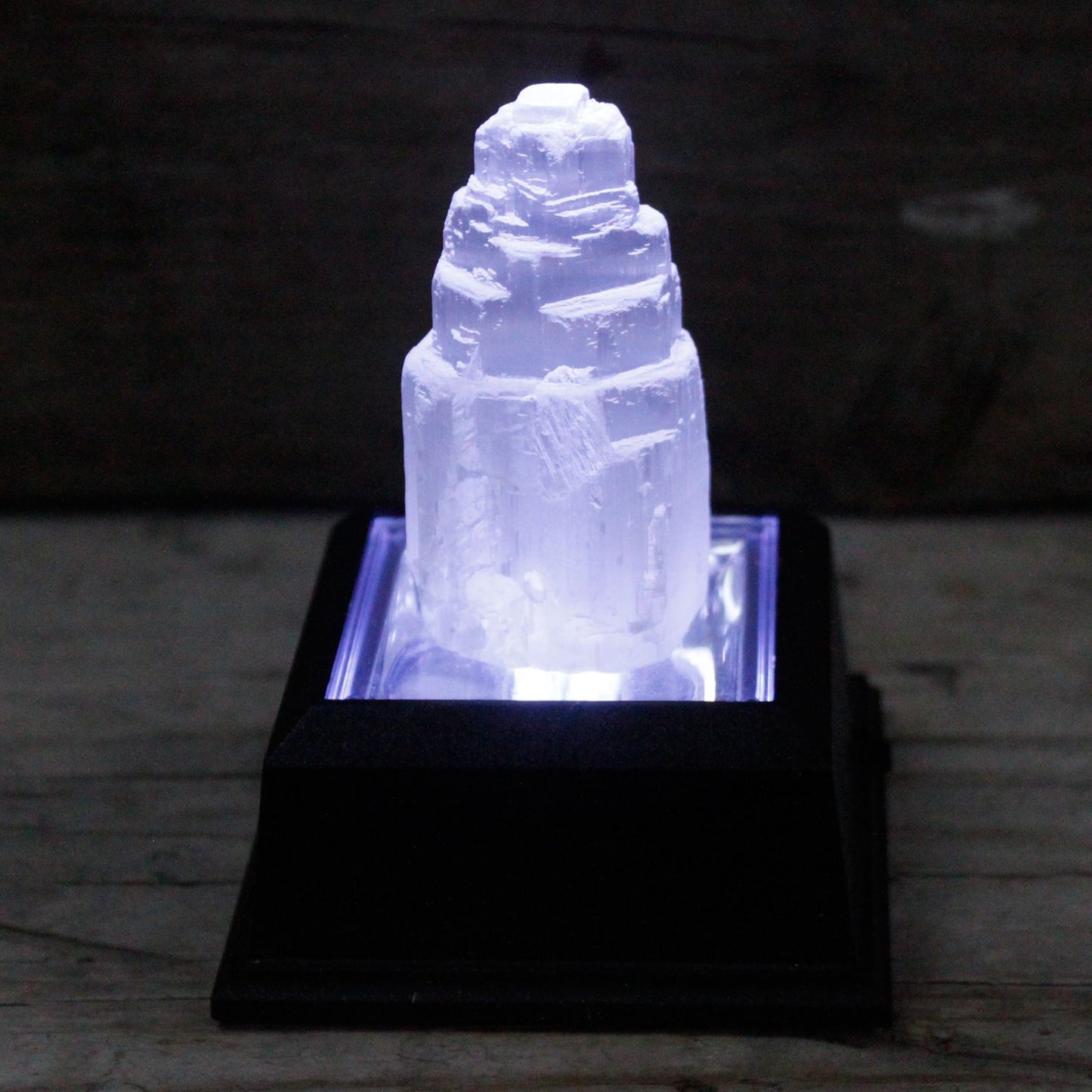 Handgeformter Selenit-Turm 5 cm - Natürliche Skulptur mit Mondschimmer