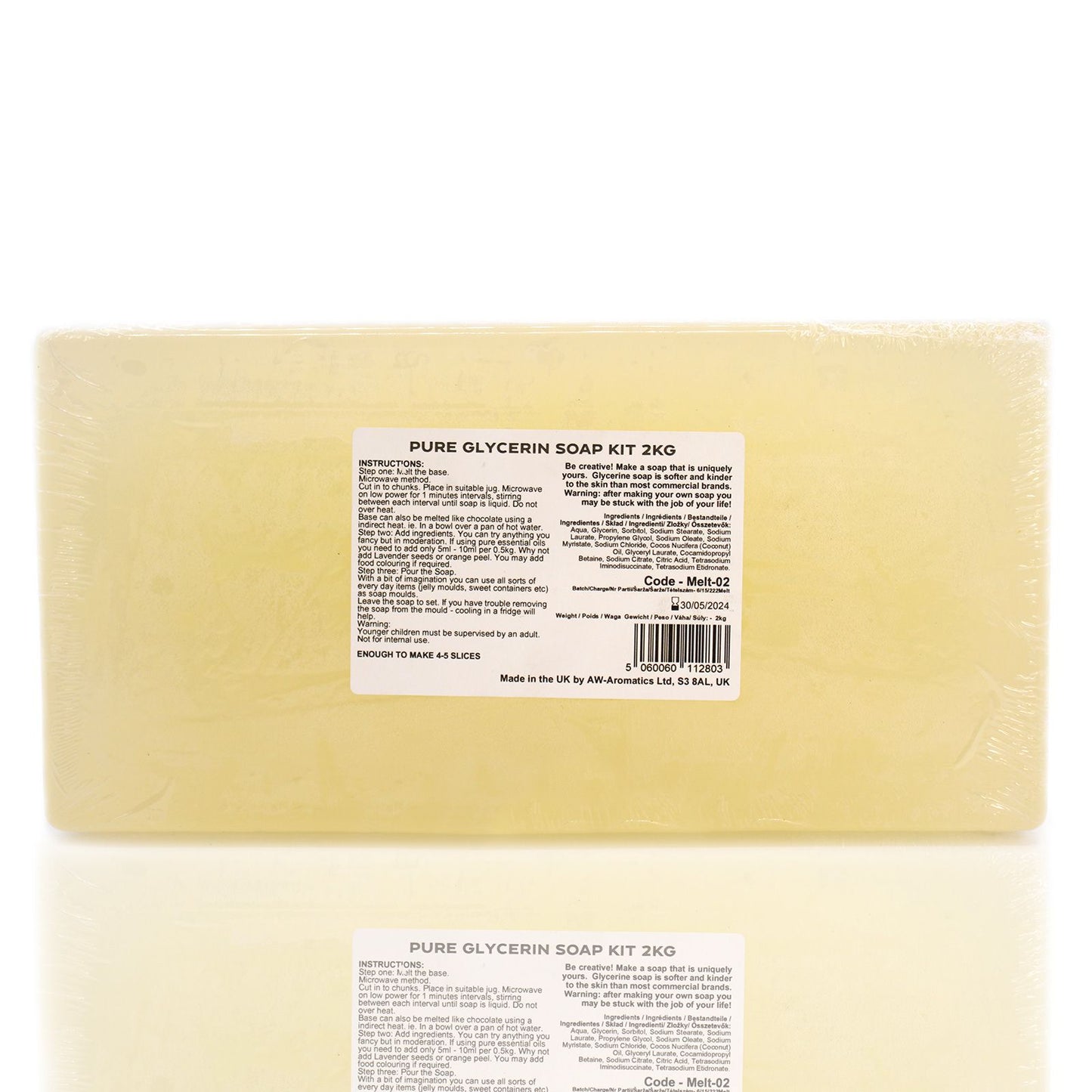 Premium Seifenbasis zum Schmelzen und Gießen (2 kg) – Ihr DIY-Kit für individuelle Seifen